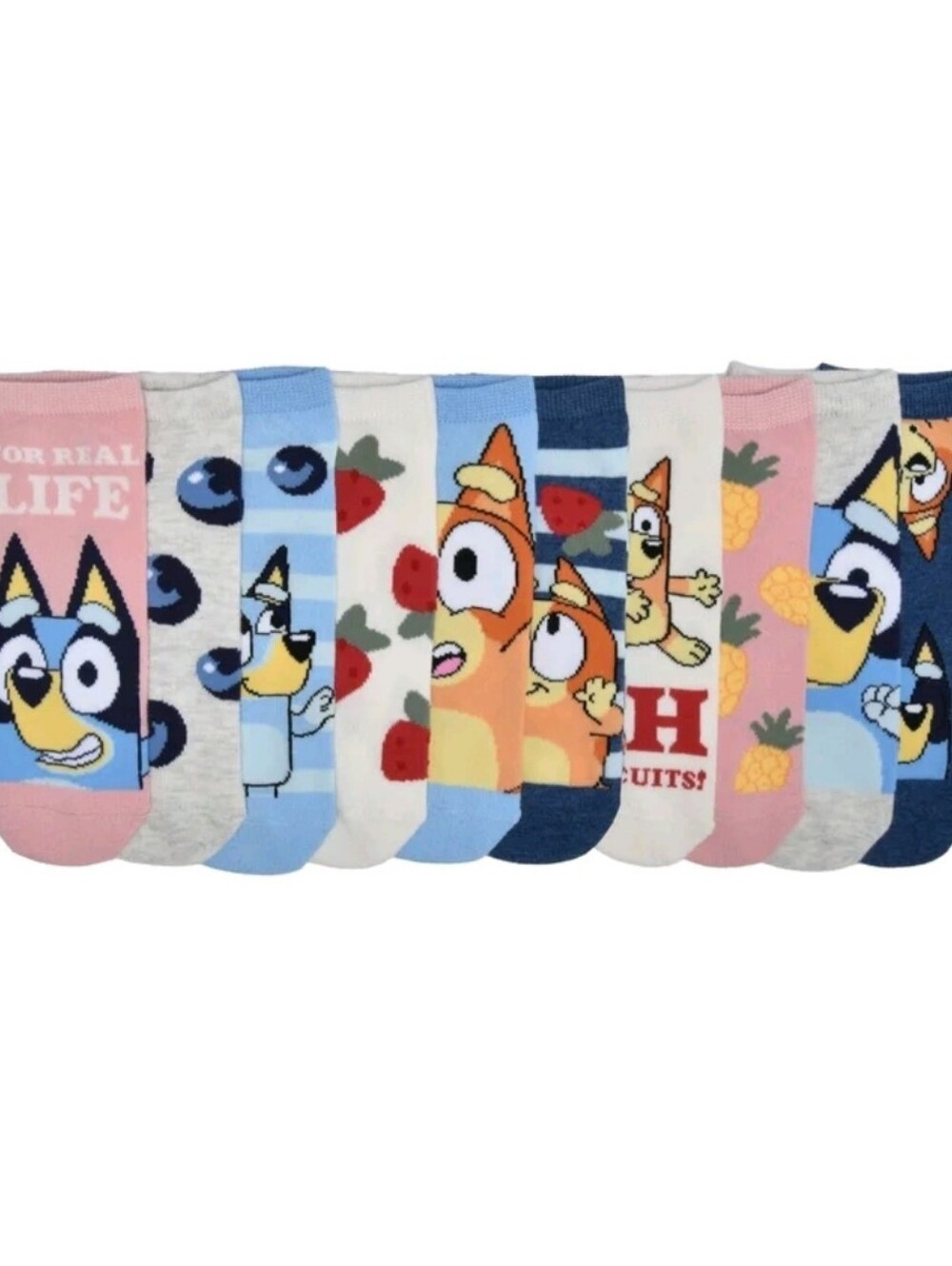 Bluey 10 pack Of Low Cut Socks